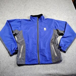 Descente Chinook Mens Blue Gray Convertible Zip Off Sleeve Jacket Vest Large